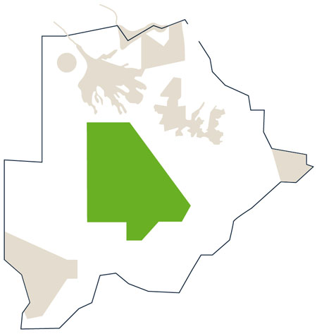 Karte/Map Botswana - kalahari