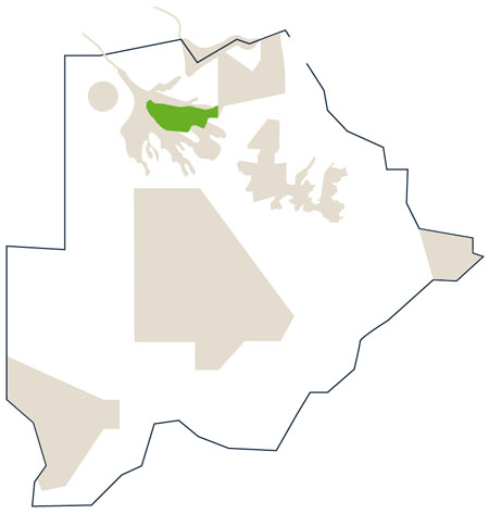 Karte/Map Botswana - moremi