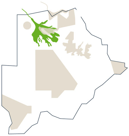 Karte/Map Botswana - okavango