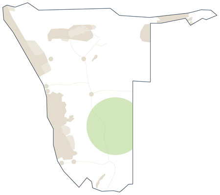 Karte/Map Namibia - kalahari