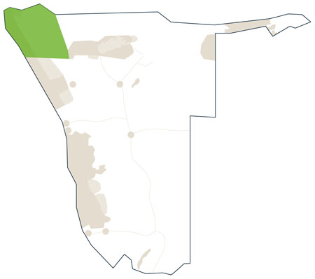 Karte/Map Namibia - kaokoveld