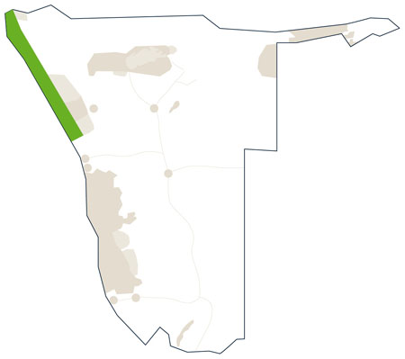 Karte/Map Namibia - skeletoncoast