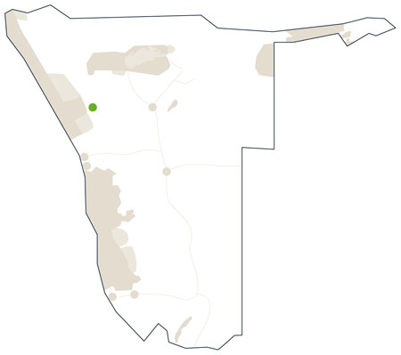 Karte/Map Namibia - twyfelfontein
