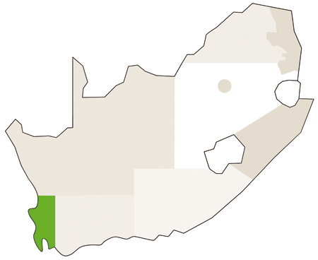 Karte/Map Südafrika - capetown