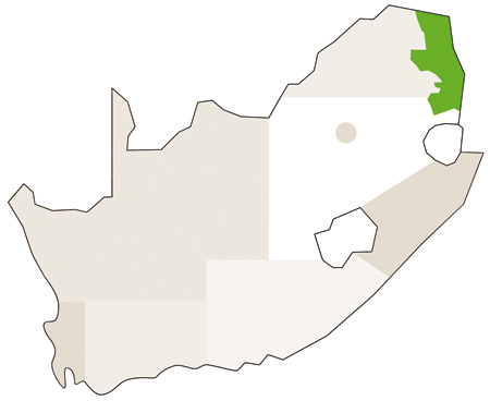 Karte/Map Südafrika - kruger