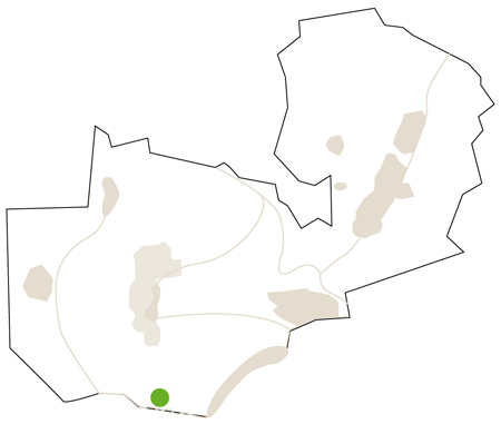 Karte/Map Zambia - livingstone